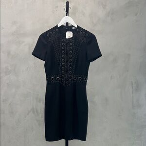 Givenchy Black Mini Dress with Eyelet Design